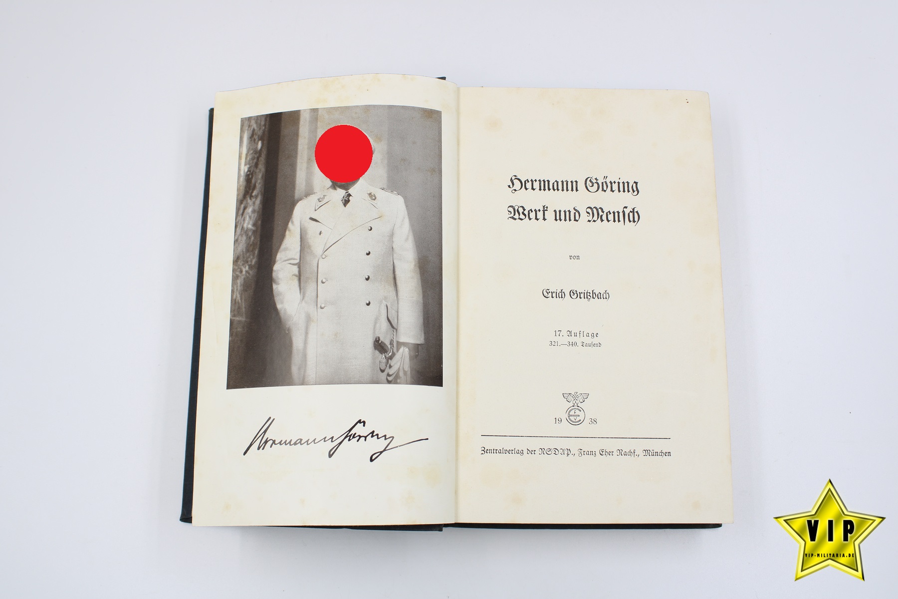 Hermann Göring Werk und Mensch 1938 Buch