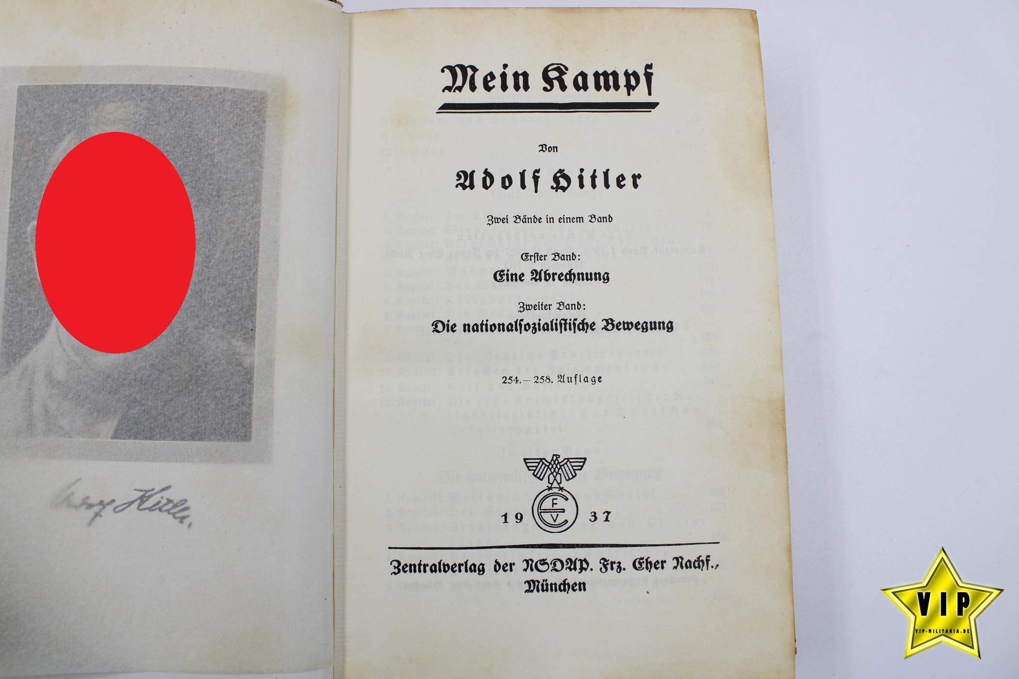 Mein Kampf Hochzeitsausgabe aus Kirchdorf im Schuber 1937