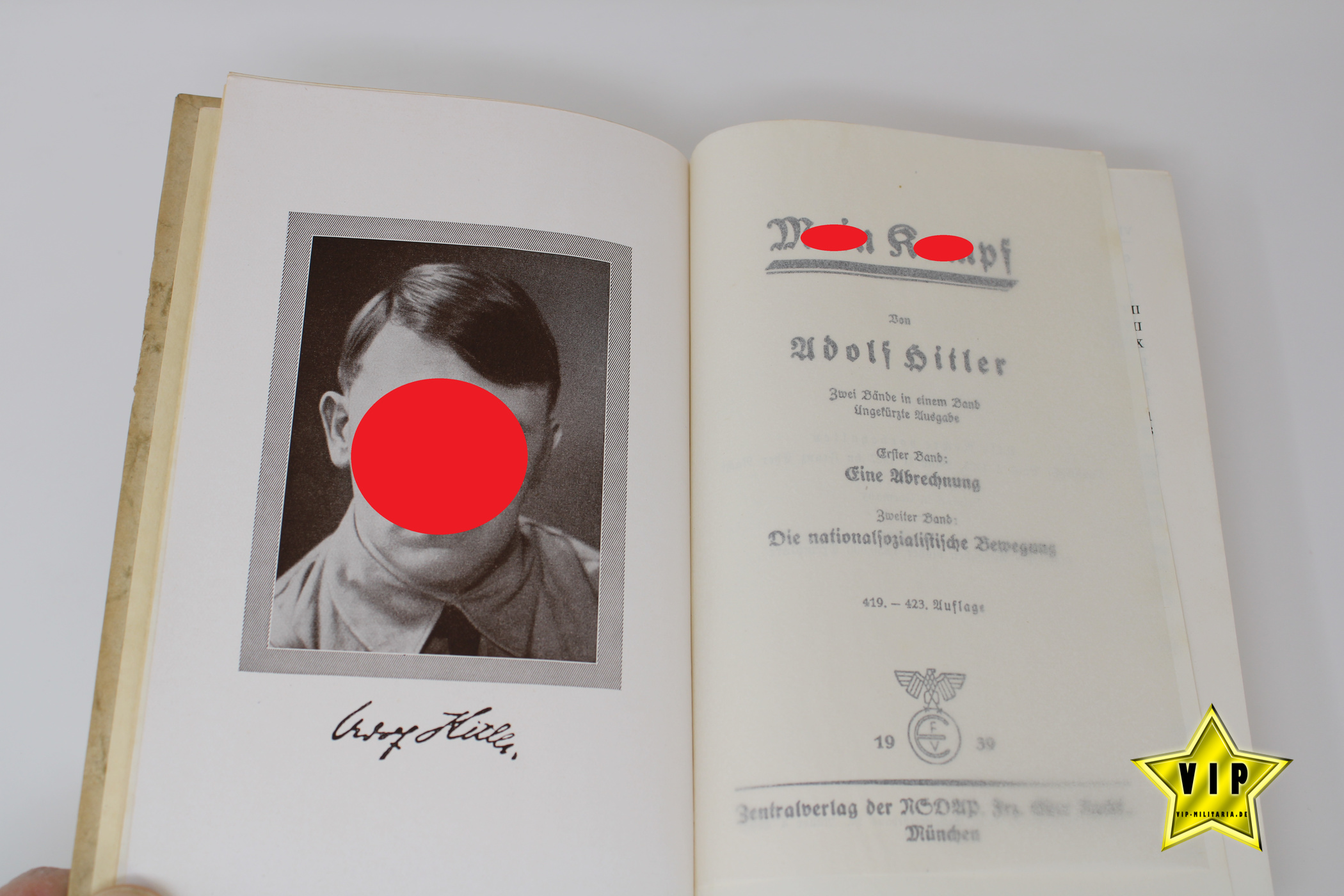 Adolf Hitler Mein Kampf mit Goldschnitt 1939