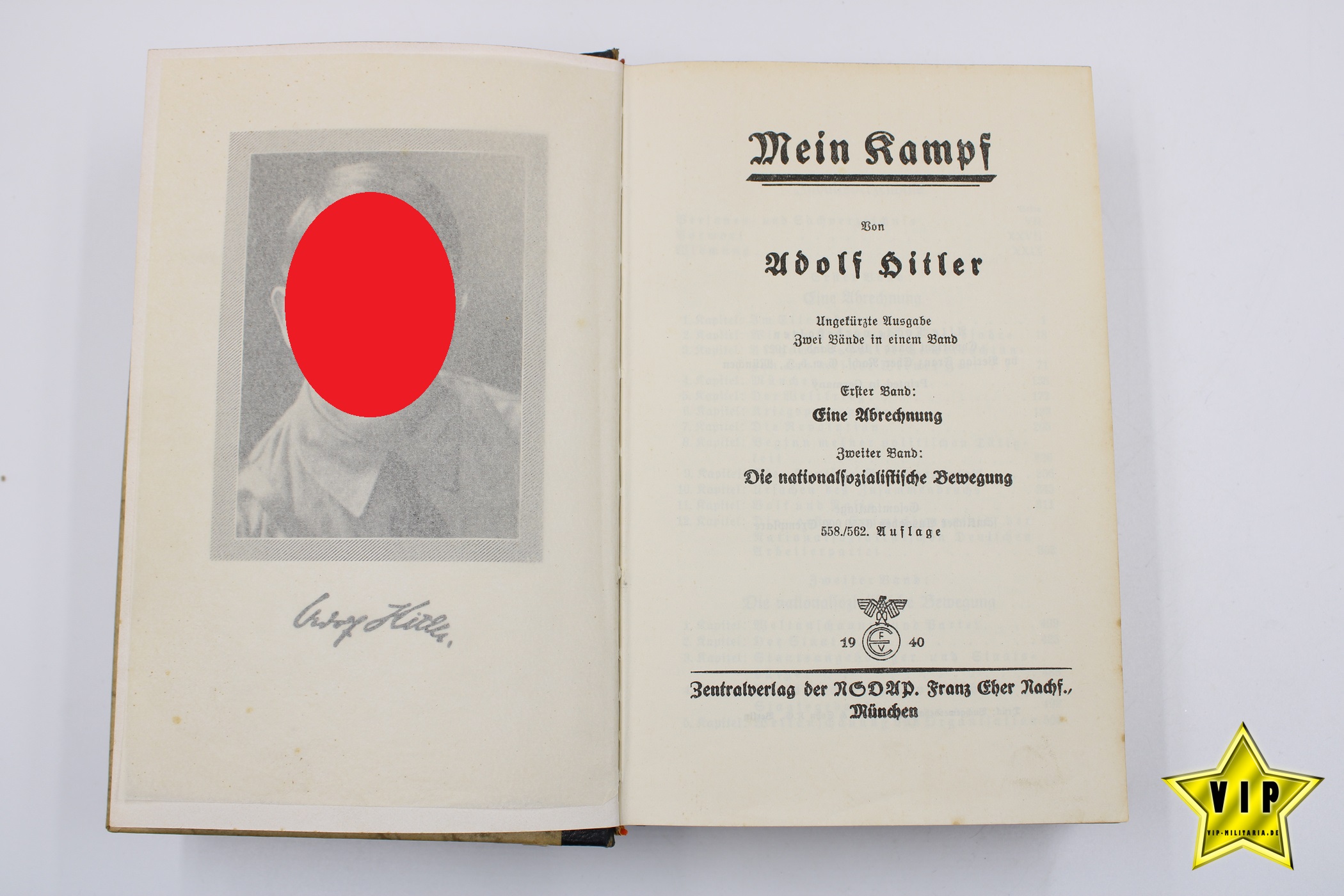 Adolf Hitler Mein Kampf Hochzeitsausgabe der Stadt Alsdorf 1940