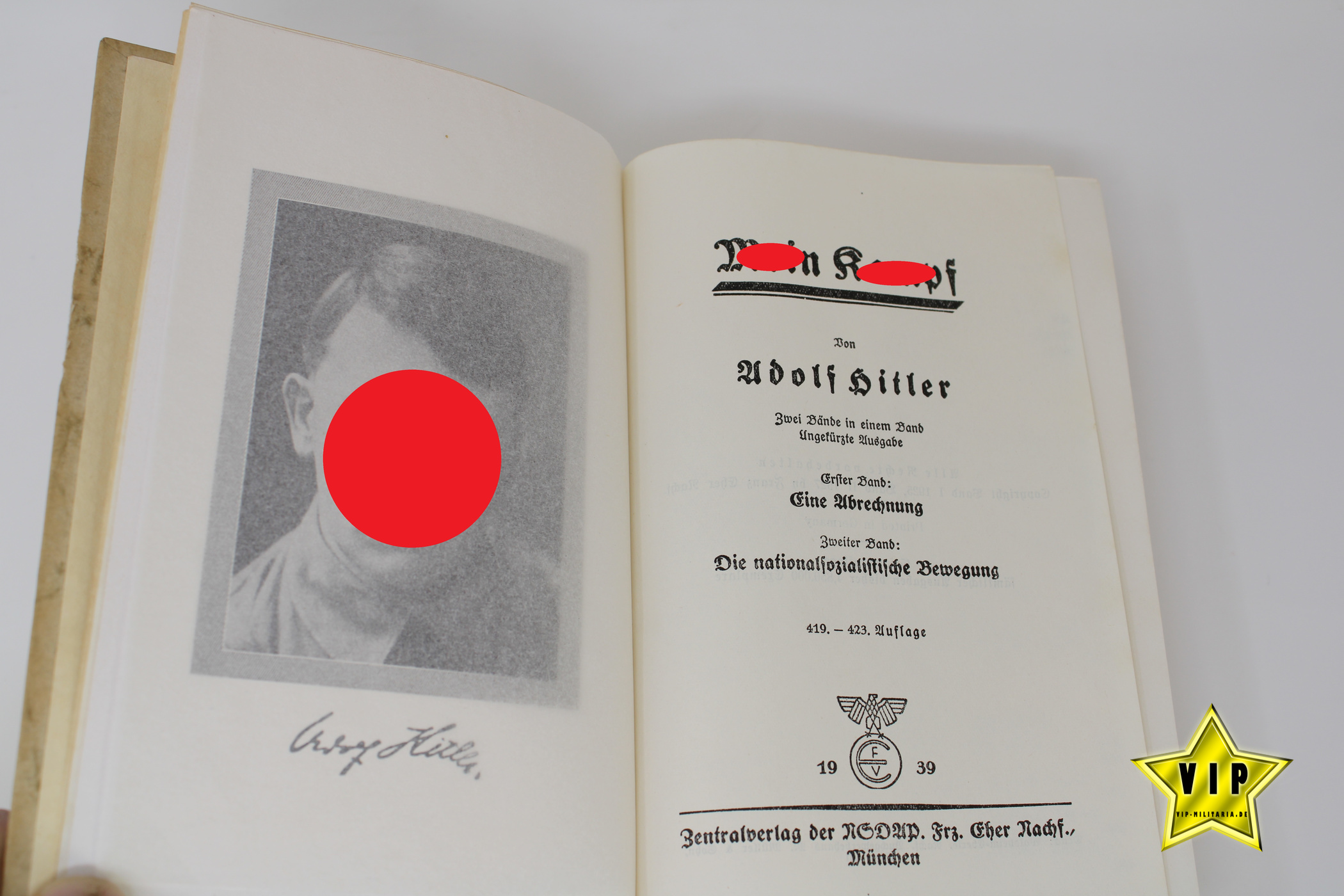 Adolf Hitler Mein Kampf mit Goldschnitt 1939