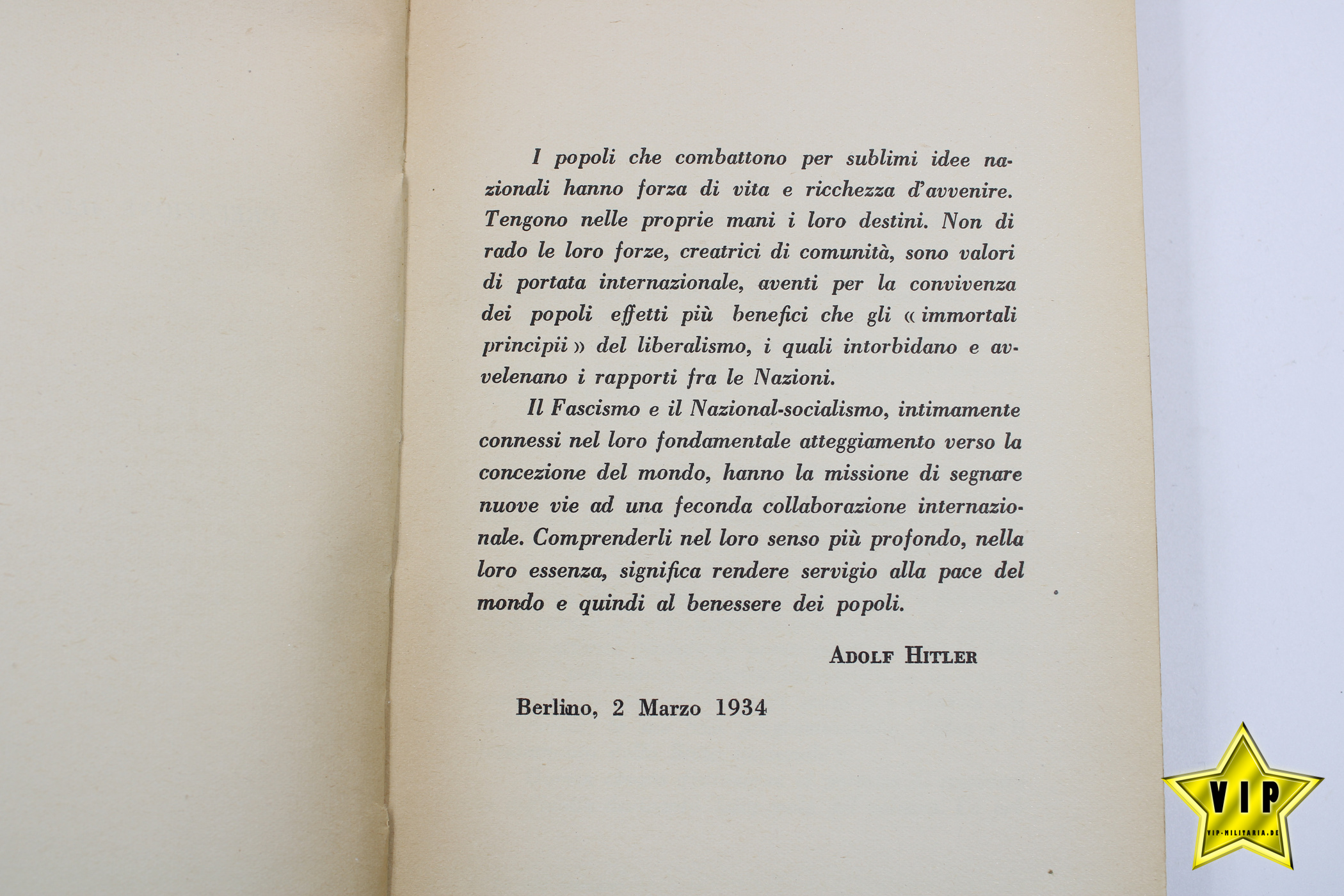 Mein Kampf in italienischer Schrift Mailand 1940