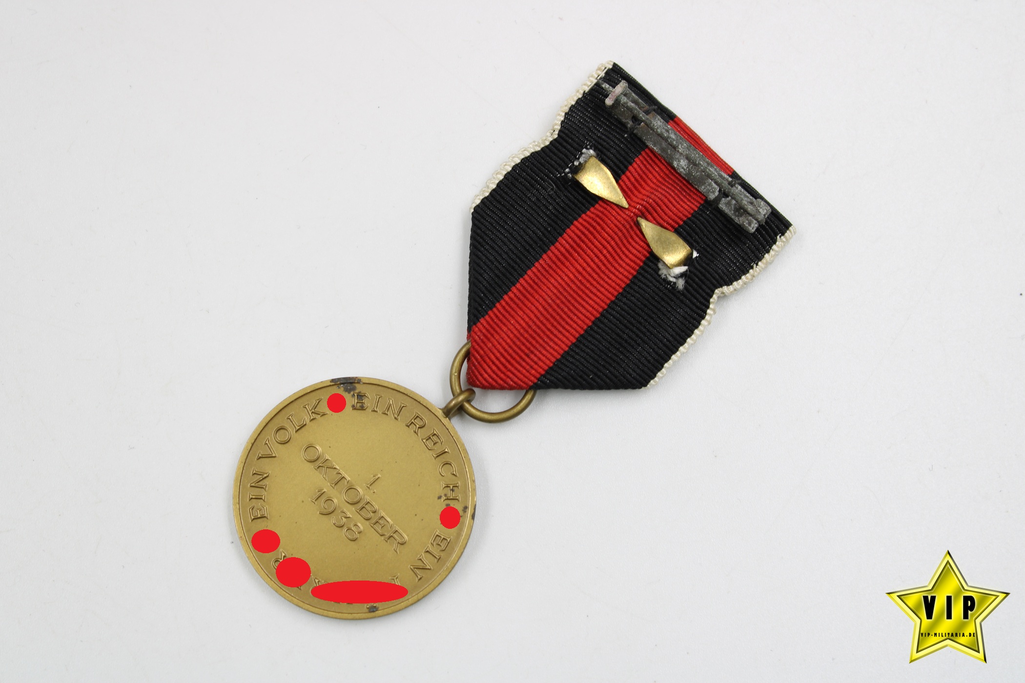 Anschluss Medaille 1. Oktober Sudetenland im Verleihungsetui mit Prager Burg Auflage 