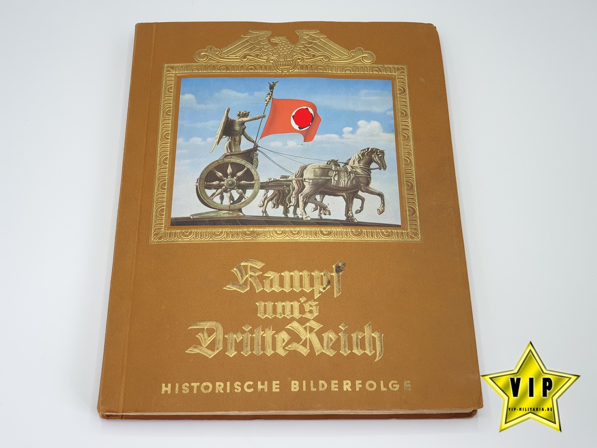 Sammelbilderalbum " Kampf ums Dritte Reich " im Schuber