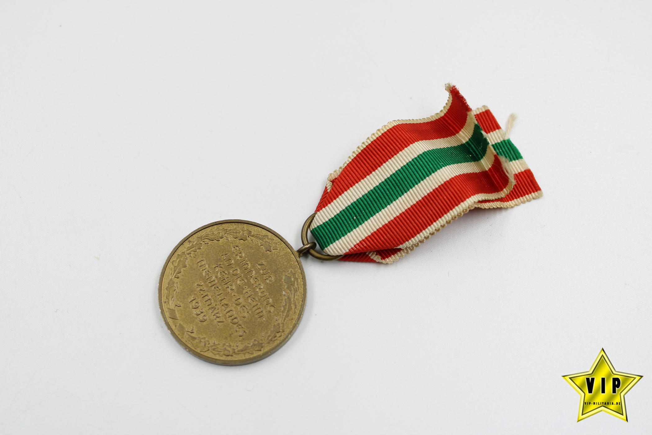 Memelland Medaille 1939 Hersteller H.C. 