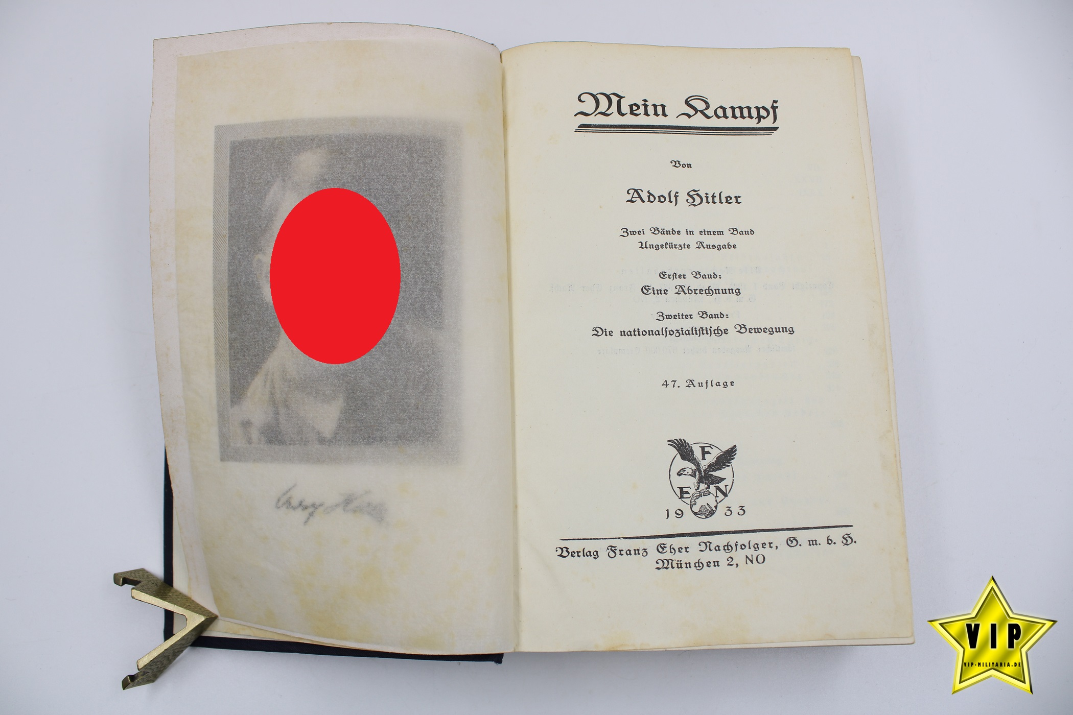 Adolf Hitler Mein Kampf frühe Ausgabe 1933 Auflage 47