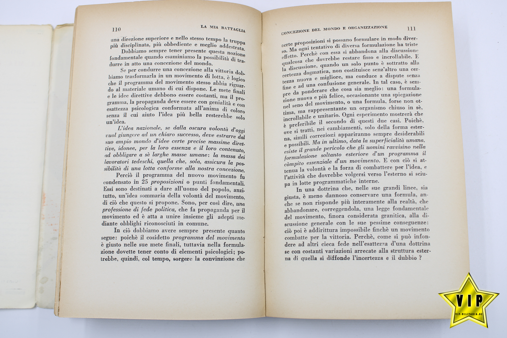 Mein Kampf in italienischer Schrift Mailand 1940