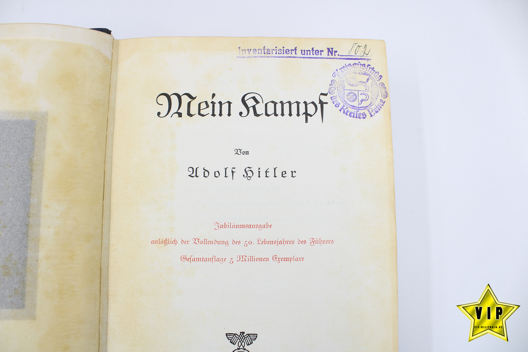 Mein Kampf Jubiläumsausgabe 1939 im Schuber 