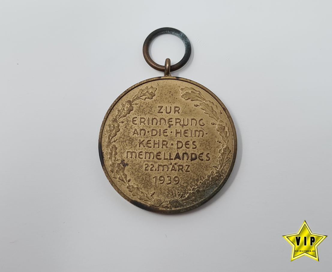 Medaille zur Erinnerung an die Heimkehr des Memellandes